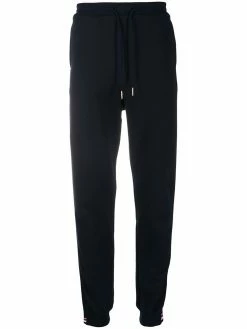 Thom Browne RWB stripe insert loopback track pants