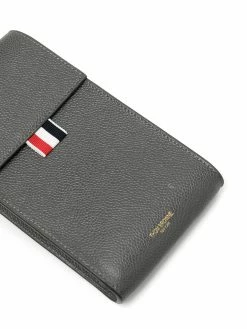 Thom Browne pebbled calf leather phone holder