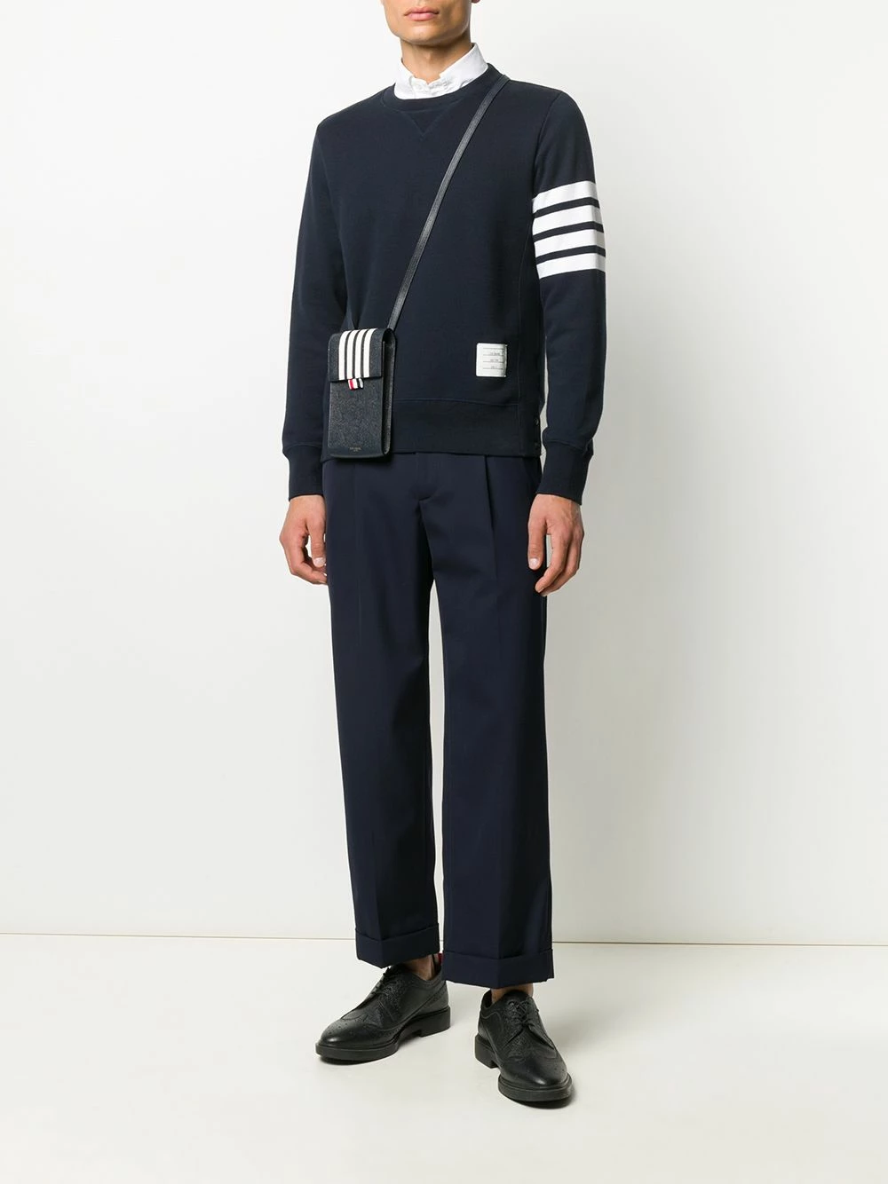 Thom Browne 4 bar flap phone holder phone cases & technology of men 2 Thom Browne 4-bar flap phone holder