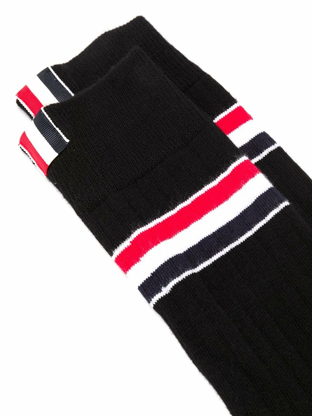 Thom Browne RWB stripe mid calf socks of men 2 Thom Browne RWB stripe mid-calf socks