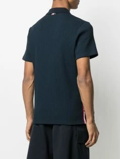 Thom Browne Ribbed short sleeve polo shirt polo shirts of men 8 Thom Browne ribbed short-sleeve polo shirt