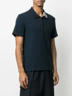 Thom Browne Ribbed short sleeve polo shirt polo shirts of men 7 Thom Browne ribbed short-sleeve polo shirt