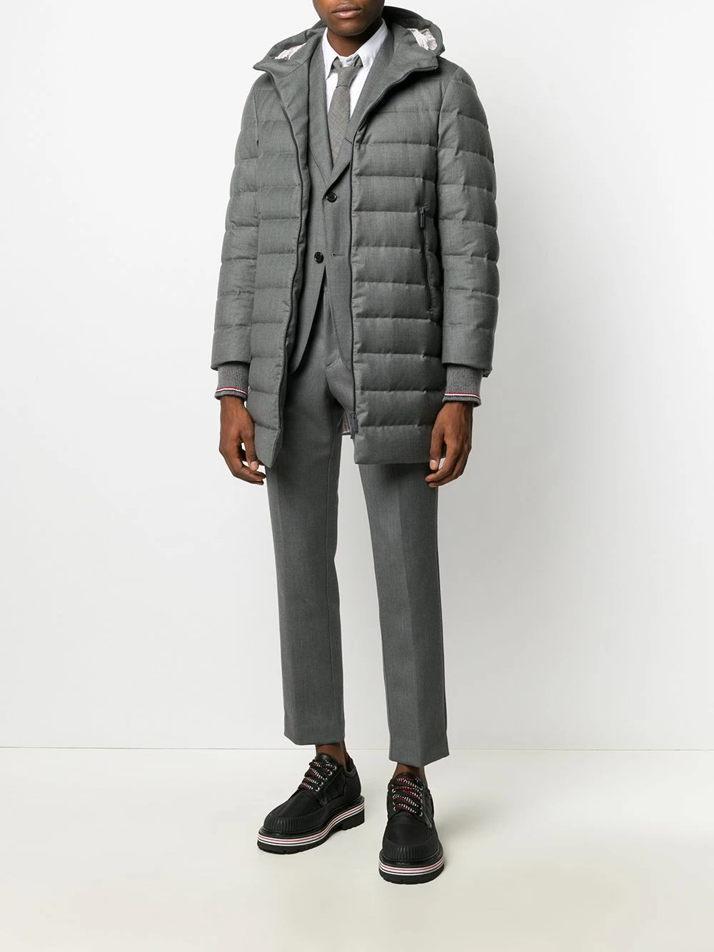 Thom Browne Super 120s twill hooded ski coat down coats of men 2 Thom Browne super 120s twill hooded ski coat