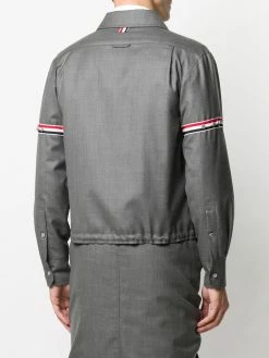 Thom Browne striped zip-up shirt jacket