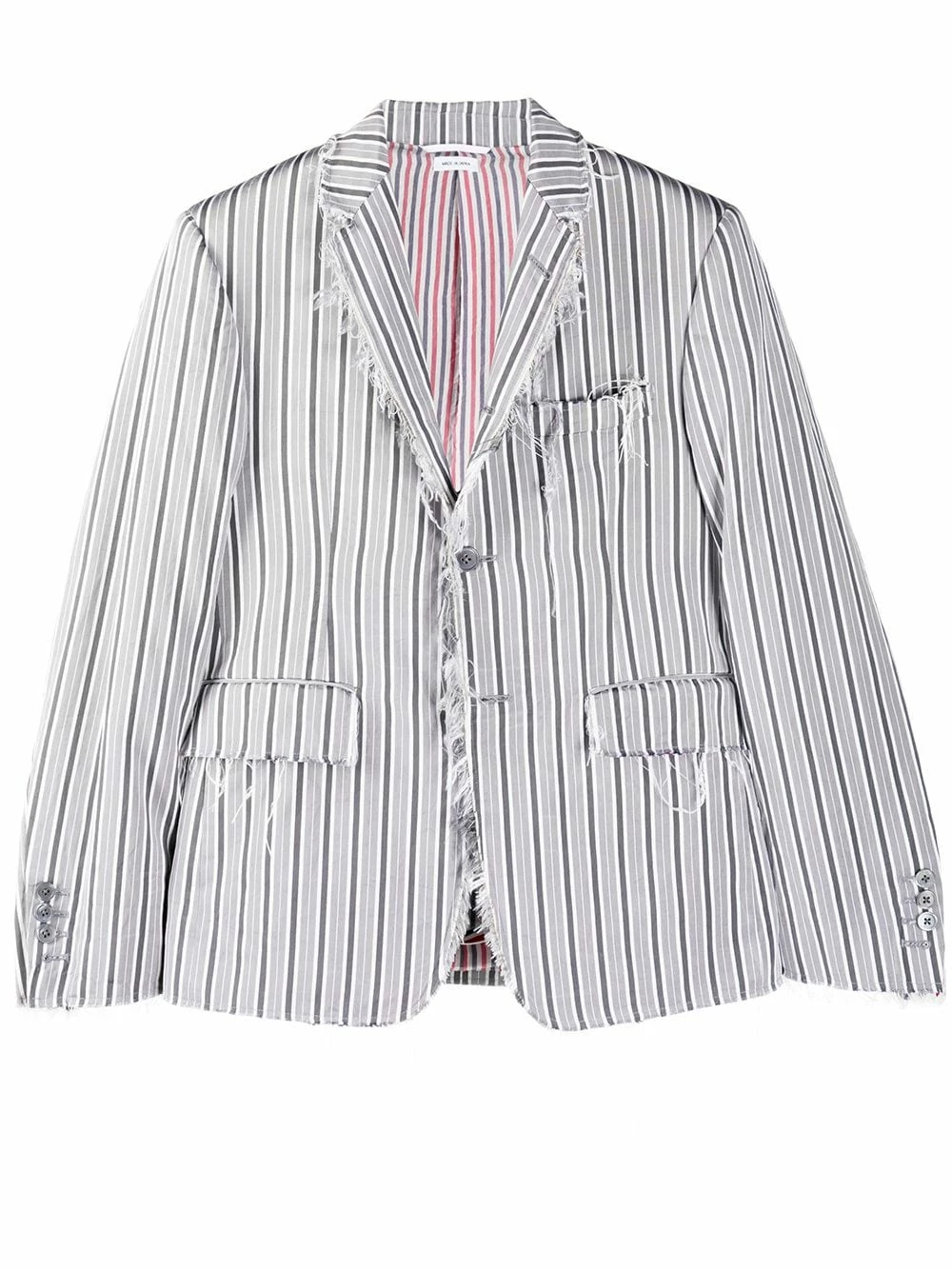 Thom Browne Pinstripe jacquard blazer blazers of men 1 Thom Browne pinstripe jacquard blazer