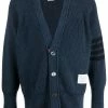 Thom Browne garment dyed 4-Bar cardigan
