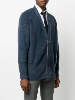 Thom Browne garment dyed 4-Bar cardigan