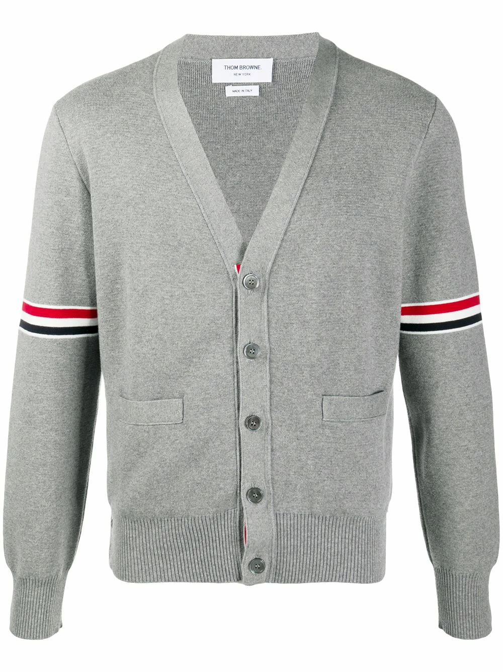 Thom Browne Milano stitch stripe armband cardigan sweatshirts & knitwear of men 1 Thom Browne Milano stitch stripe armband cardigan