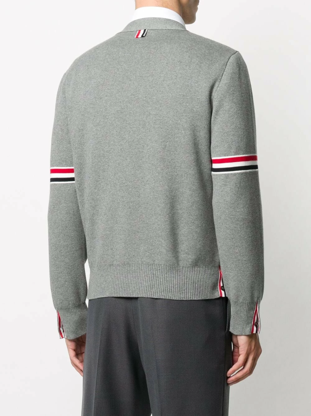 Thom Browne Milano stitch stripe armband cardigan sweatshirts & knitwear of men 4 Thom Browne Milano stitch stripe armband cardigan