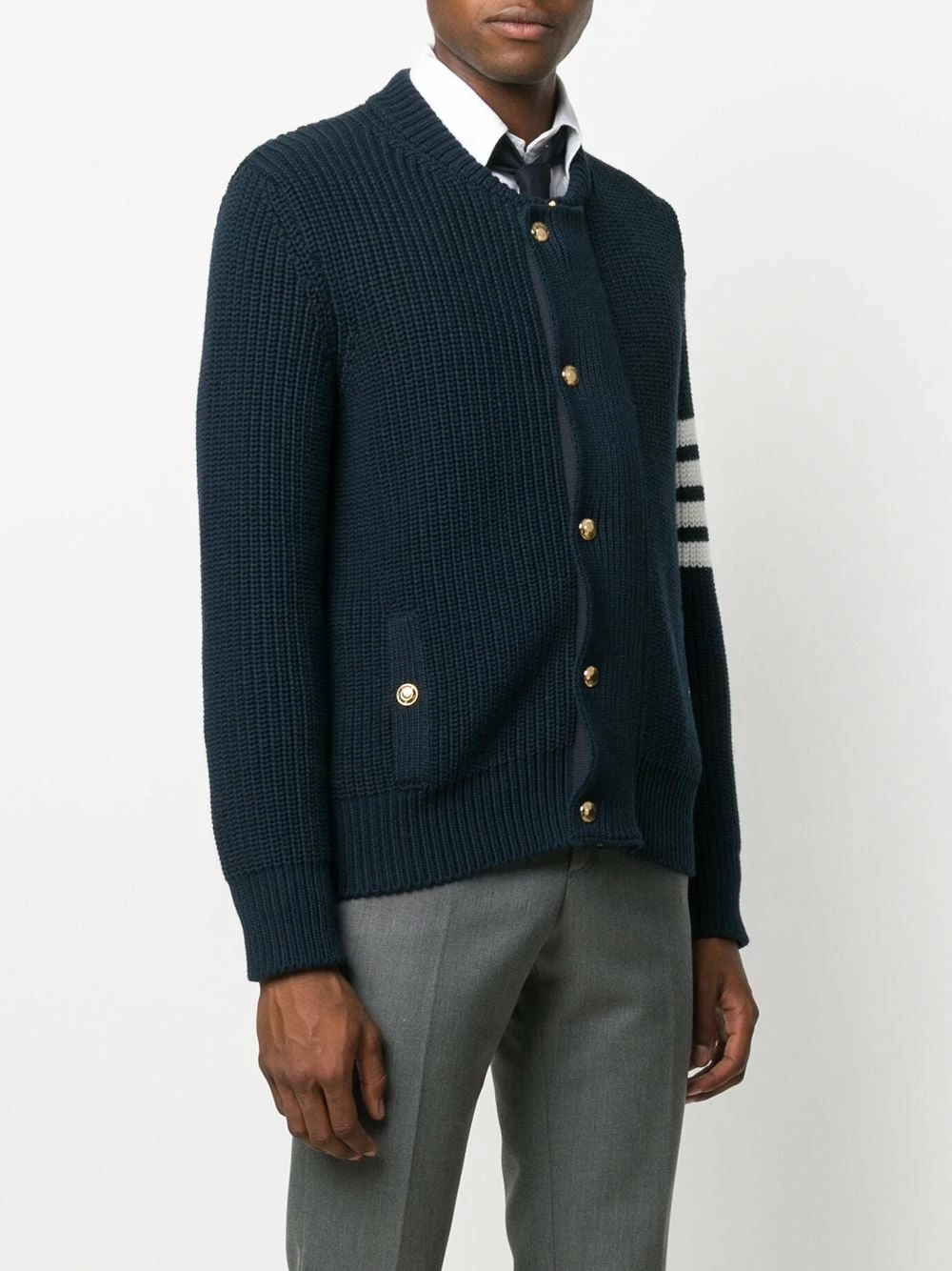 Thom Browne 4 Bar relaxed fit cardigan cardigans of men 3 Thom Browne 4-Bar relaxed fit cardigan