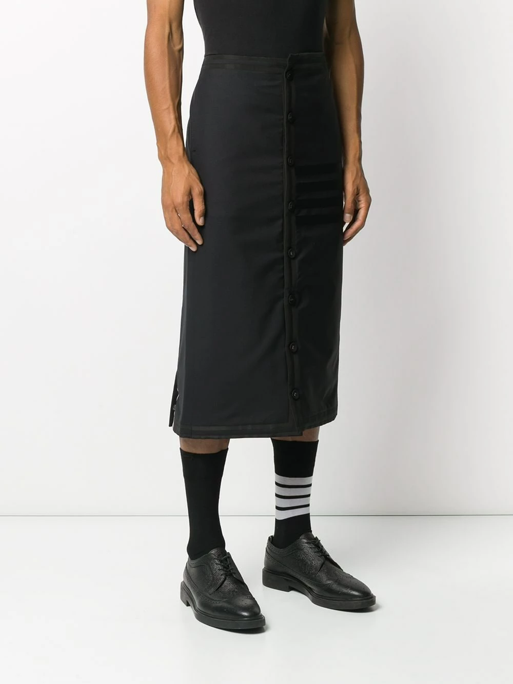 Thom Browne Mid length buttoned skirt shorts of men 3 Thom Browne mid-length buttoned skirt