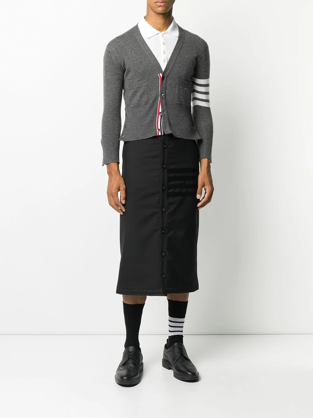 Thom Browne Mid length buttoned skirt shorts of men 2 Thom Browne mid-length buttoned skirt