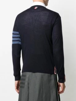 Thom Browne 4 Bar crew neck merino jumper knitted sweaters of men 8 Thom Browne 4-Bar crew neck merino jumper