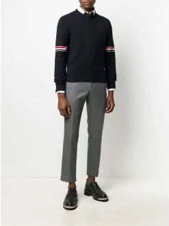 Thom Browne Milano stitch crew neck jumper