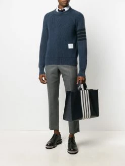 Thom Browne garment-dyed 4-bar pullover