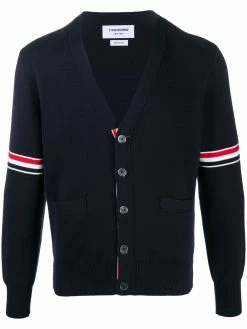 Thom Browne tricolour 4-Bar cardigan