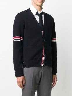Thom Browne tricolour 4-Bar cardigan