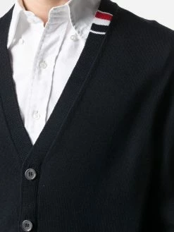 Thom Browne RWB stripe V-neck cardigan