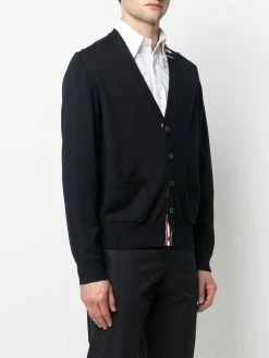 Thom Browne RWB stripe V-neck cardigan