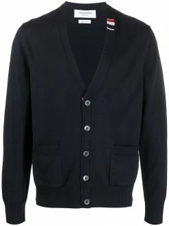 Thom Browne RWB stripe V-neck cardigan