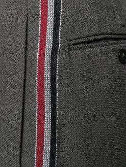 Thom Browne Backstrap side stripe cotton trousers regular-fit & straight leg pants of men 11 Thom Browne backstrap side-stripe cotton trousers