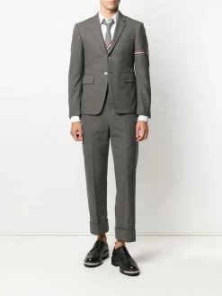Thom Browne backstrap side-stripe cotton trousers