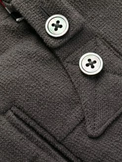 Thom Browne Backstrap side stripe cotton trousers regular-fit & straight leg pants of men 13 Thom Browne backstrap side-stripe cotton trousers