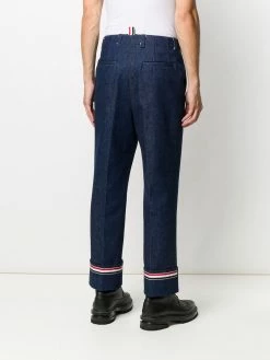 Thom Browne Deconstructed washed denim tailored trousers regular & straight-leg jeans of men 10 Thom Browne deconstructed washed denim tailored trousers