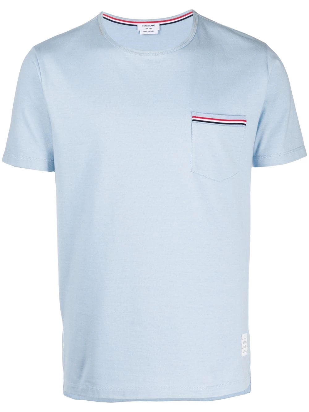 Thom Browne Striped chest pocket cotton T shirt t-shirts of men 1 Thom Browne striped chest pocket cotton T-shirt