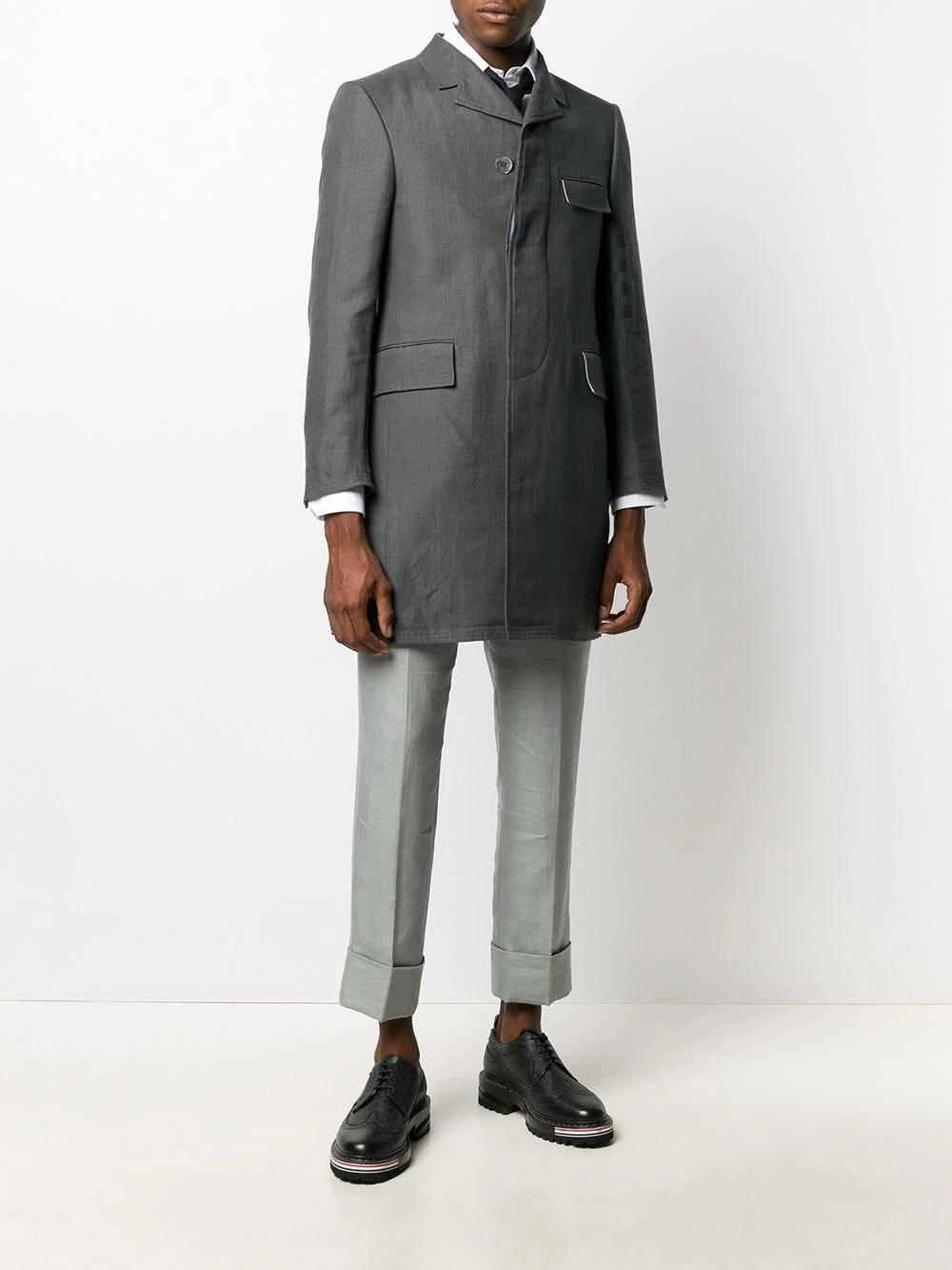 Thom Browne 4 Bar engineered coat coats of men 2 Thom Browne 4-Bar engineered coat