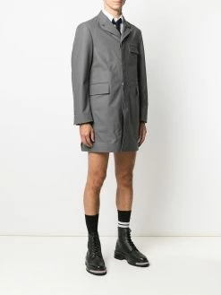 Thom Browne rubberised wool Chesterfiled coat
