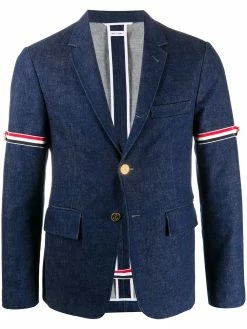 Thom Browne unconstructed armband denim blazer