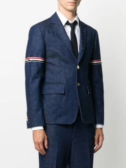 Thom Browne unconstructed armband denim blazer