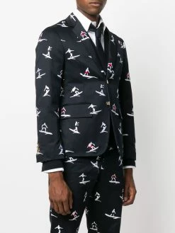 Thom Browne Surfers embroidered twill blazer