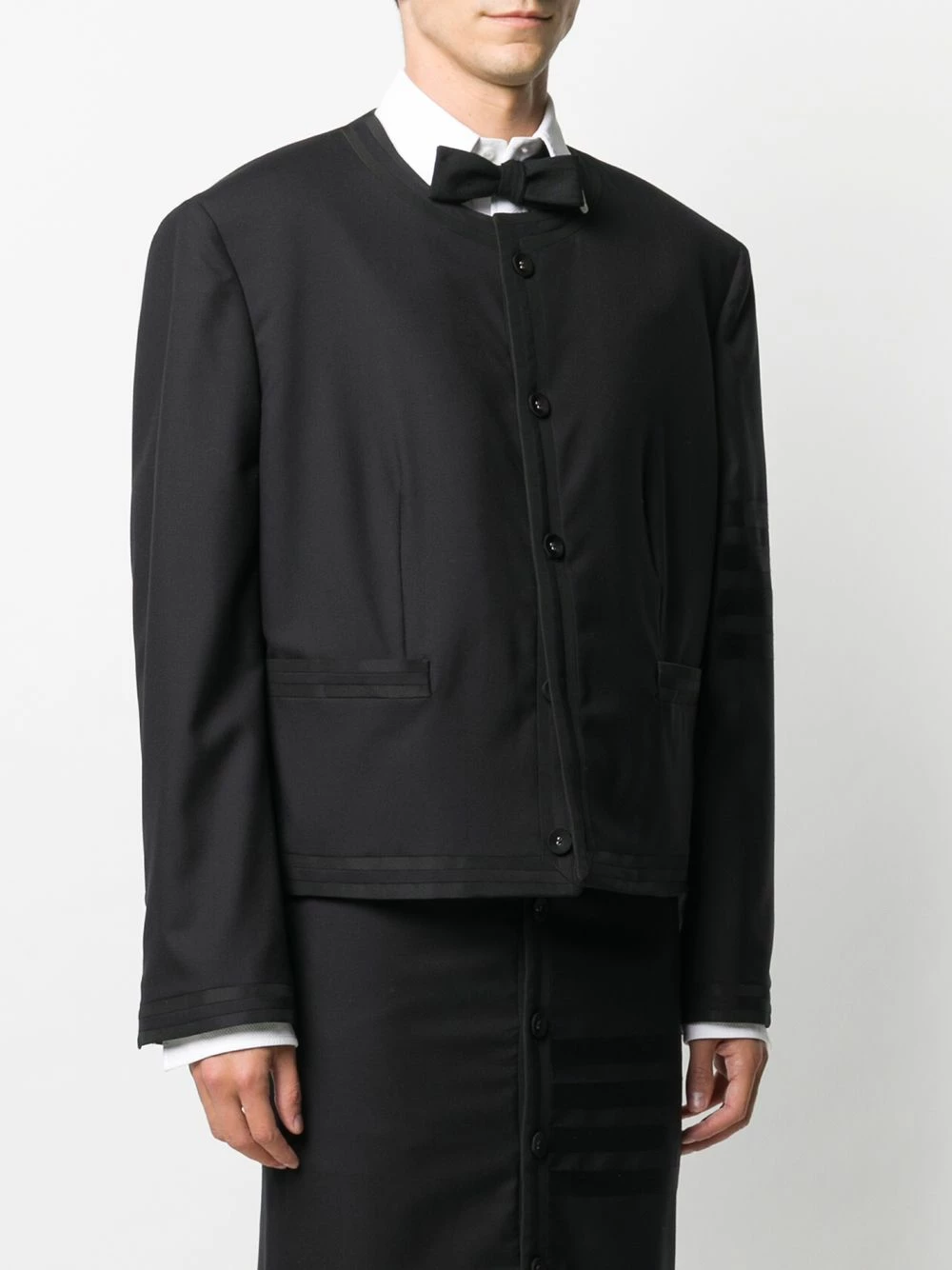 Thom Browne Oversized cardigan jacket military jackets of men 3 Thom Browne oversized cardigan jacket