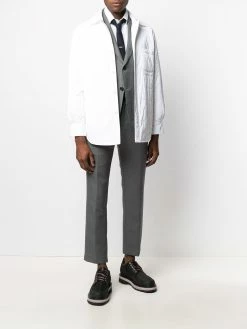 Thom Browne down-filled rear stripe shirt jacket