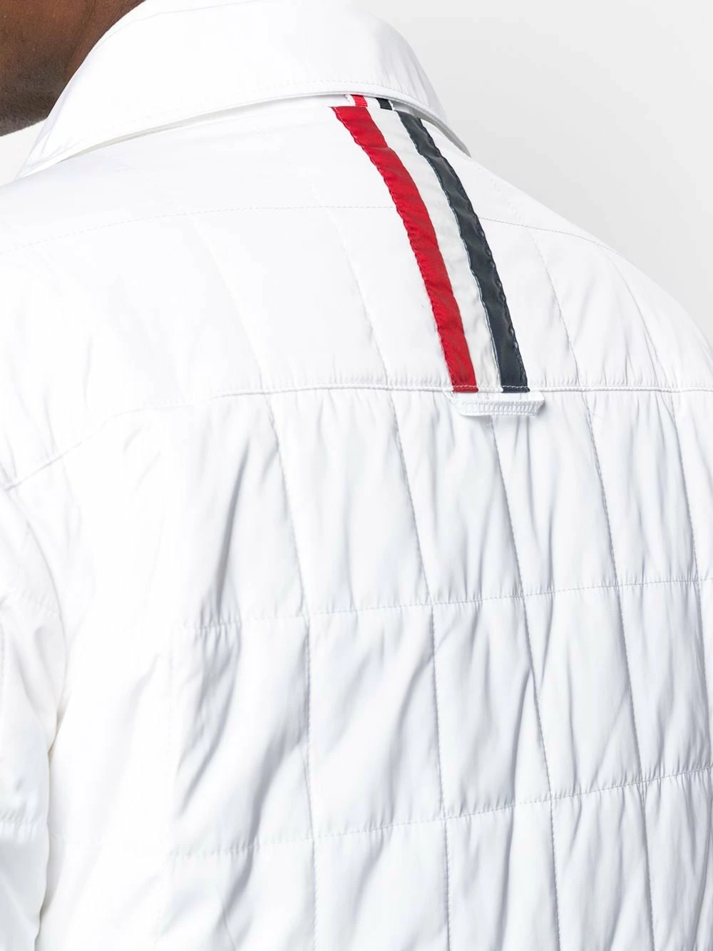 Thom Browne Down filled rear stripe shirt jacket down jackets of men 5 Thom Browne down-filled rear stripe shirt jacket