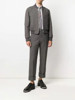Thom Browne stripe-detail zip-up jacket