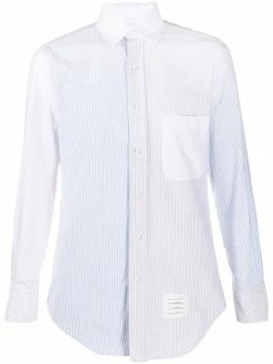 Thom Browne Fun-Mix rounded collar Oxford shirt