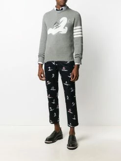 Thom Browne Fun-Mix rounded collar Oxford shirt