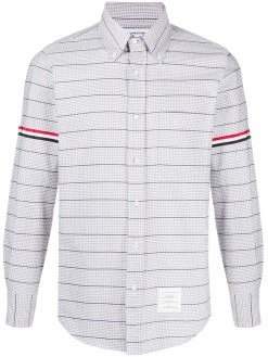 Thom Browne check straight-fit shirt