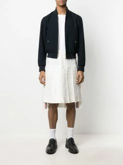 Thom Browne 4-bar knee-length pleated skirt
