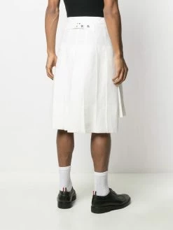 Thom Browne 4-bar knee-length pleated skirt