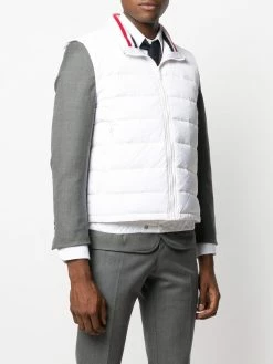 Thom Browne down-filled rear stripe gilet