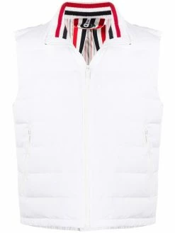 Thom Browne down-filled rear stripe gilet