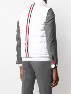 Thom Browne down-filled rear stripe gilet
