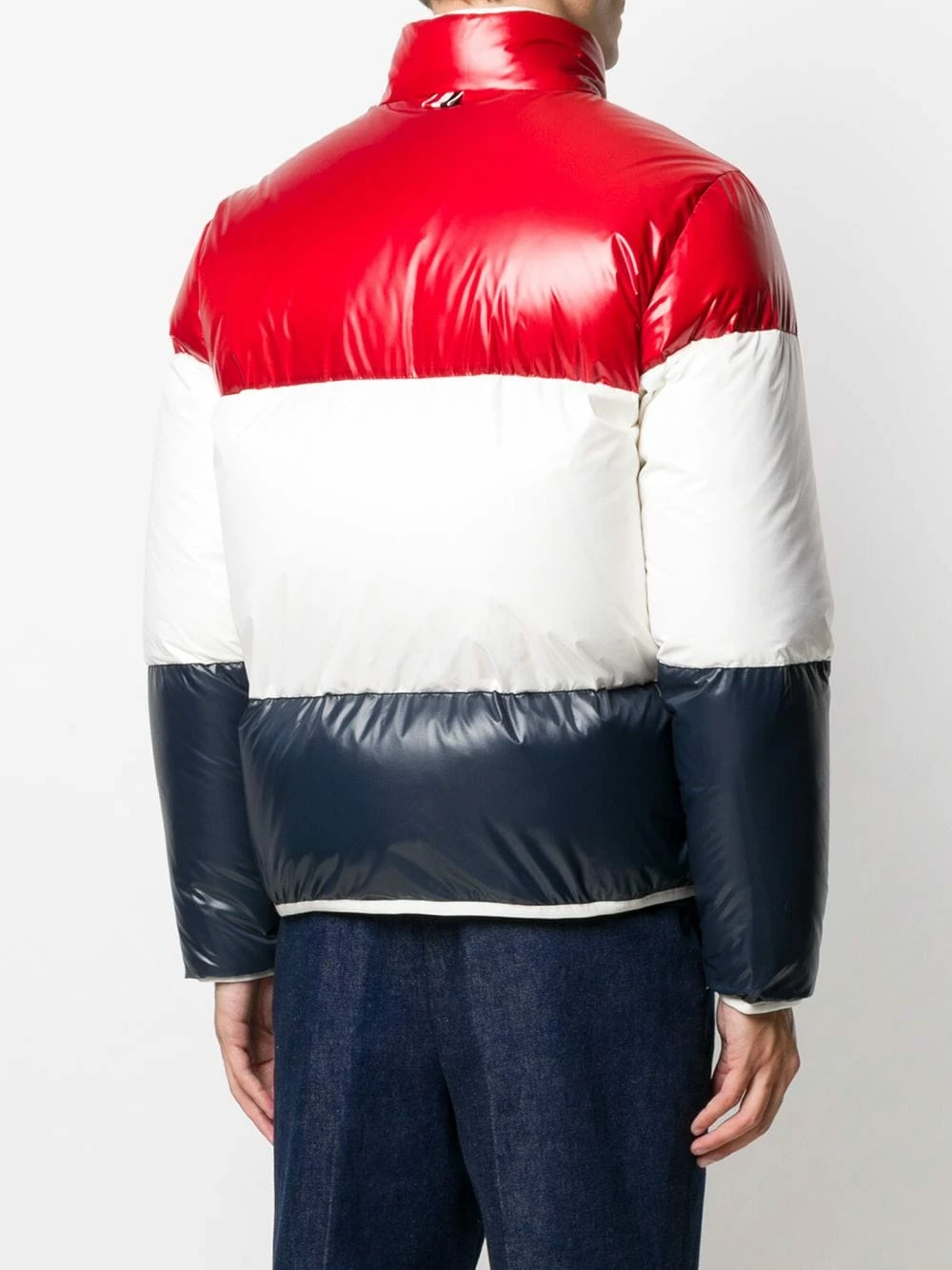 Thom Browne Tricolour reversible funnel jacket down jackets of men 4 Thom Browne tricolour reversible funnel jacket