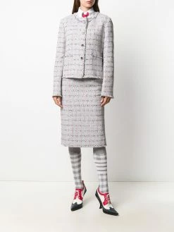 Thom Browne windowpane check tweed blazer