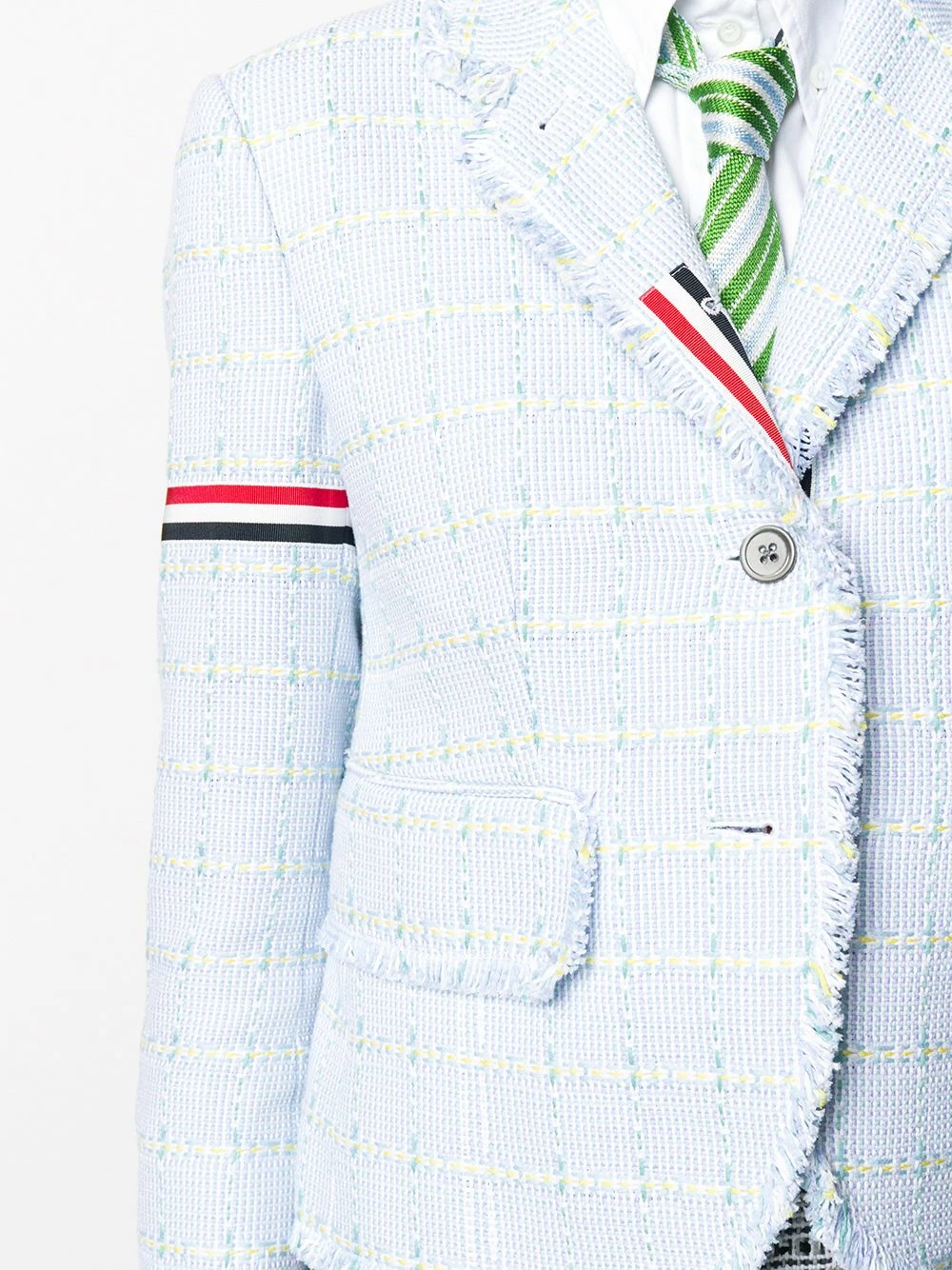 Thom Browne Frayed tweed blazer blazers of women 5 Thom Browne frayed tweed blazer