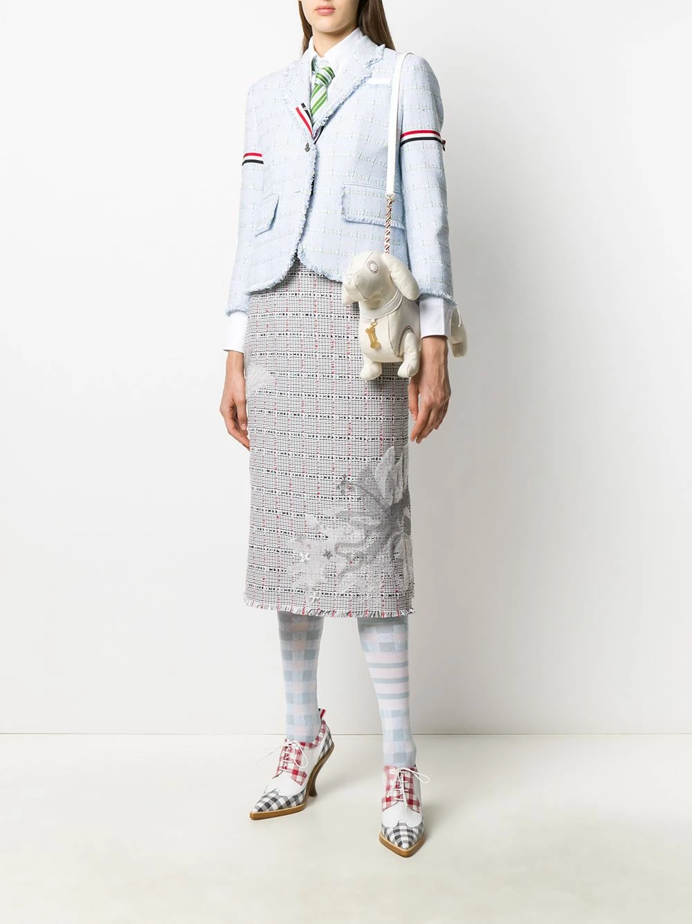 Thom Browne Frayed tweed blazer blazers of women 2 Thom Browne frayed tweed blazer